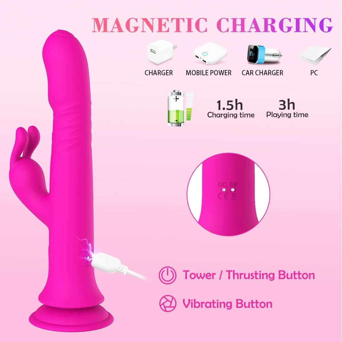 Rabbit Vibrator Triple Orgasm sex toy female Rabbit Vibrator Triple Orgasm sex toy female